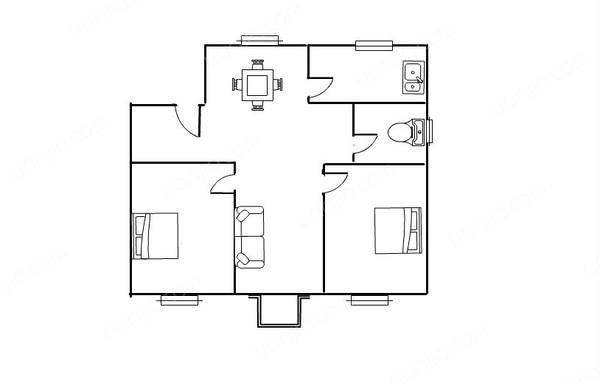 华钜御庭(二期)(公寓) 2室2厅 90平米