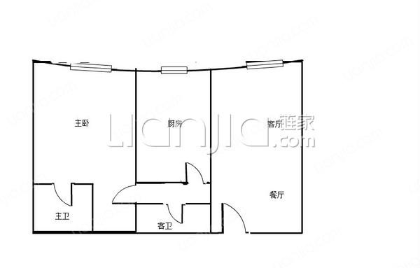 芝大厦 1室2厅 87平米