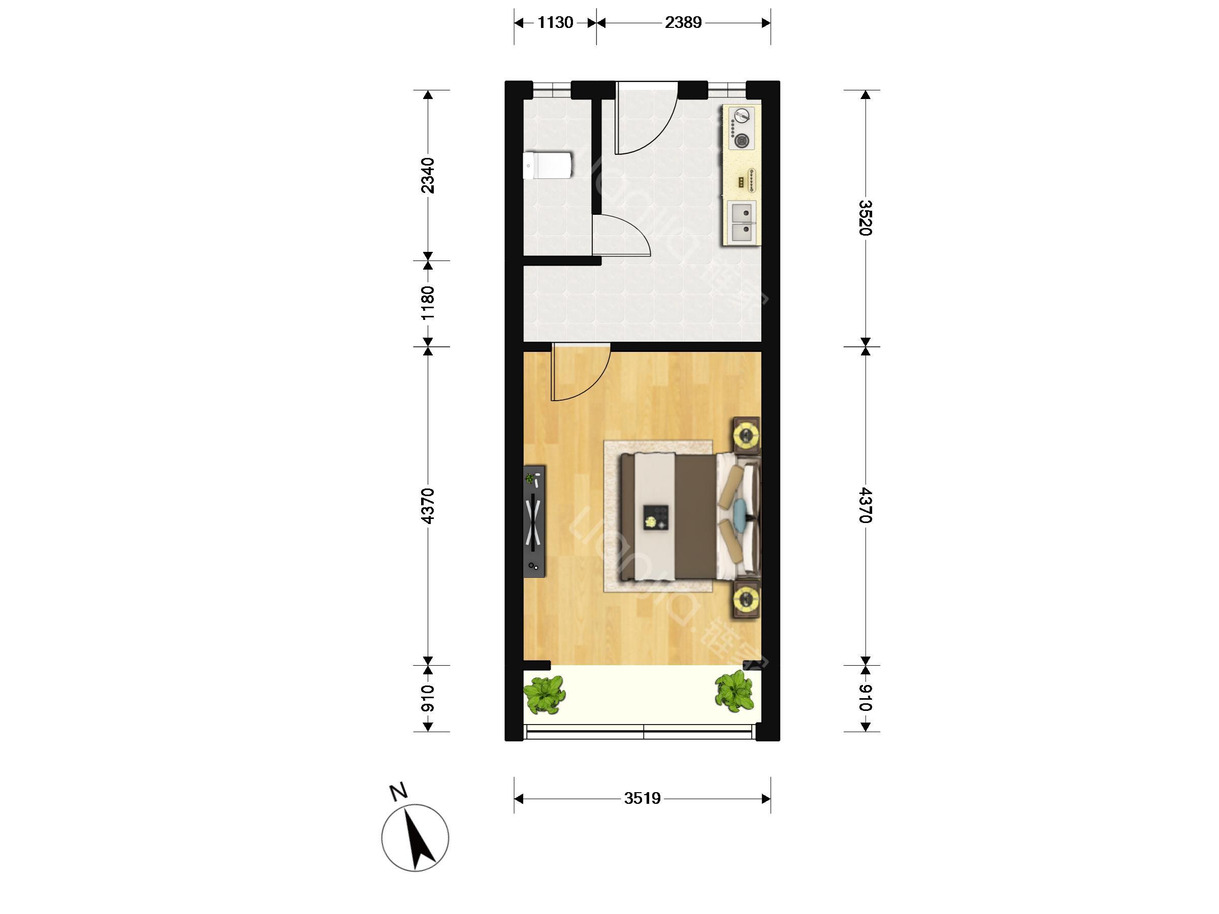 附近有地铁,一室小户型,高区景观房,正规成熟小区