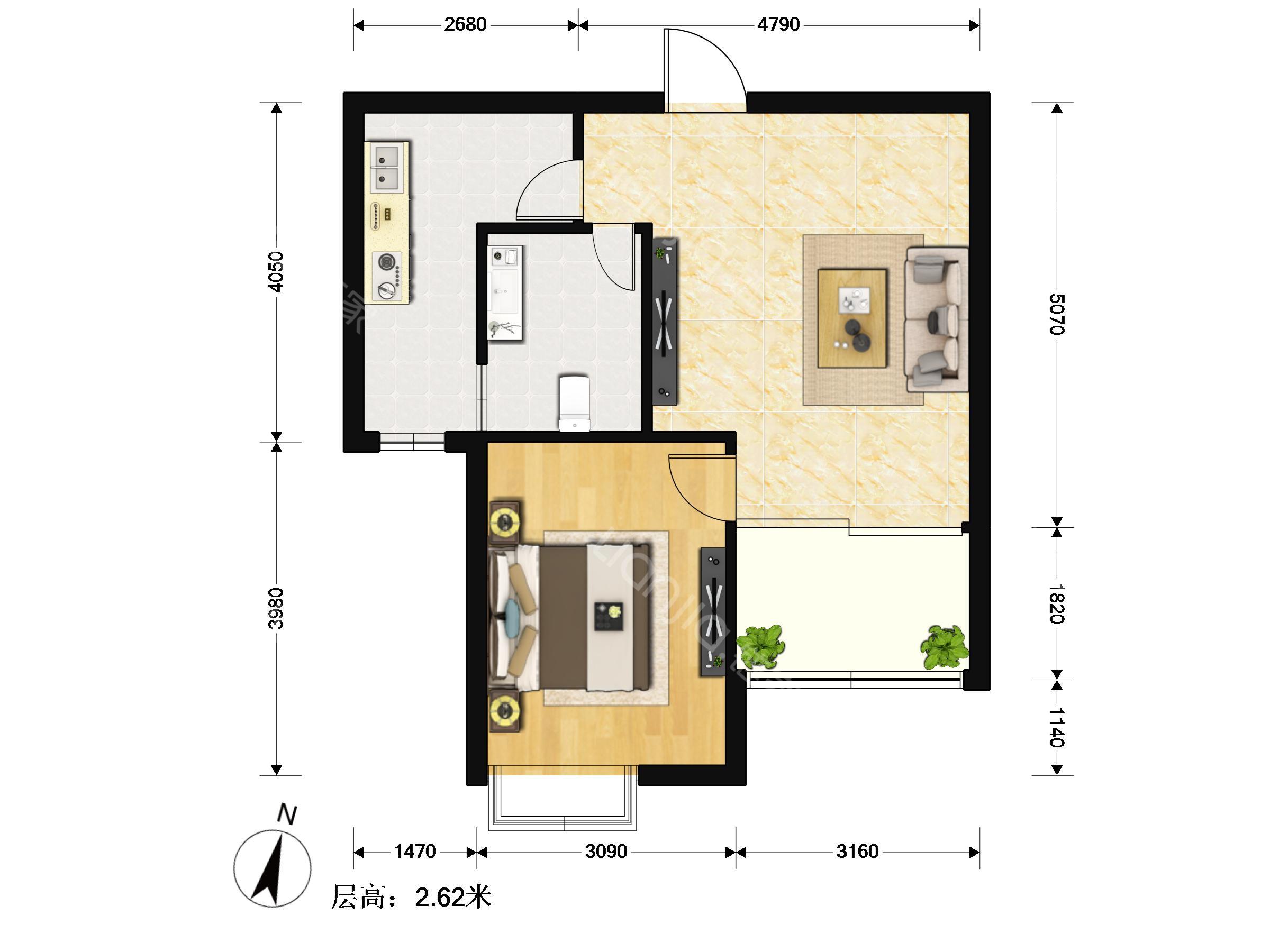 新虹桥雅苑,小户型,房型正气,链家房源