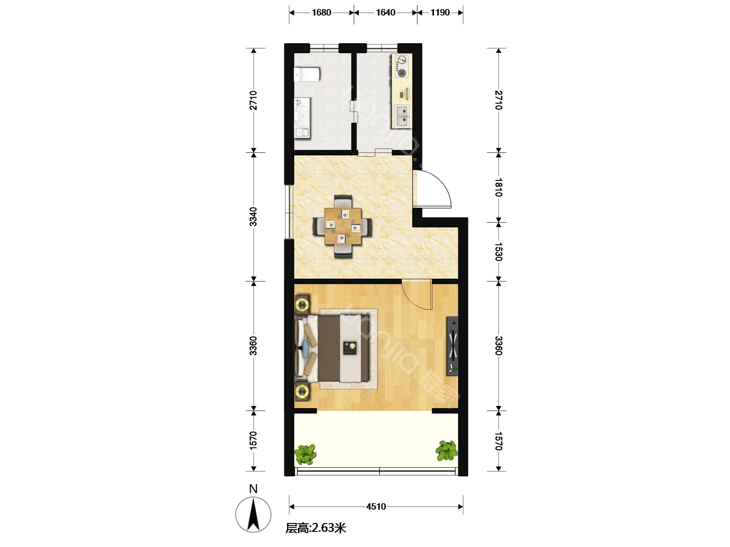 有爱有家,一室小户型,好楼层,交通便利