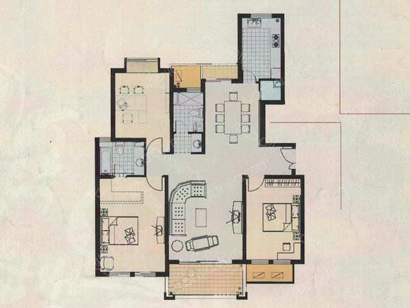 天恒名城 3室2厅 147平米