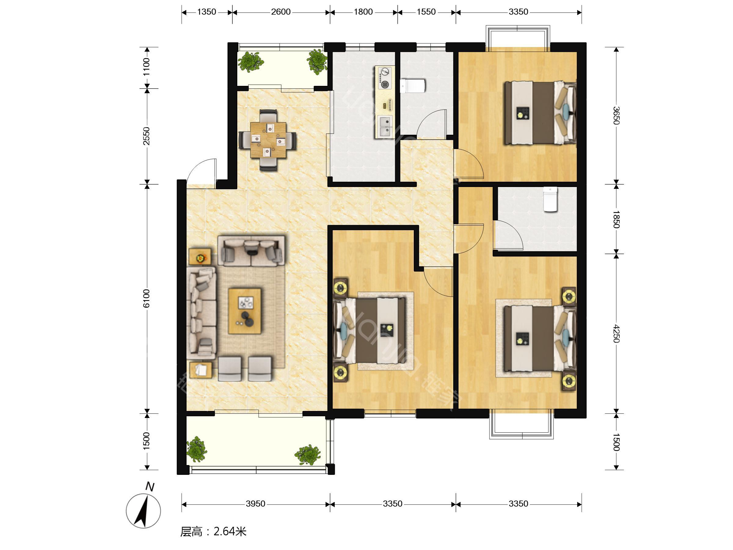 3房出售,高清实拍,人气房源,满五税费低 _海韵馨苑二手房推荐-链家网
